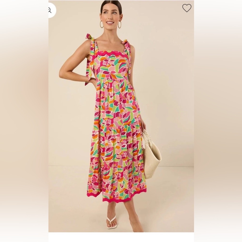 Umgee Caroline Maxi Dress with Ric Rac - Picture 2 of 5